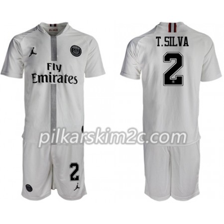 Koszulka Paris Saint-Germain T.Silva 2 Jordan Biały Dziecięca Trzeciej 2018-2019 - Koszulki Piłkarskie